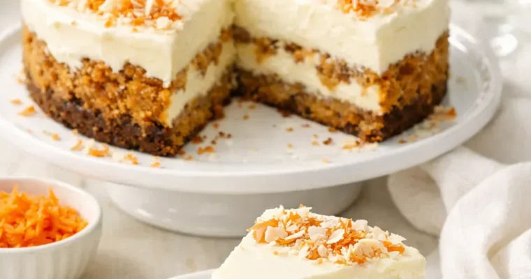 Carrot Cake Cheesecake Rezept mit Frischkäse-Frosting