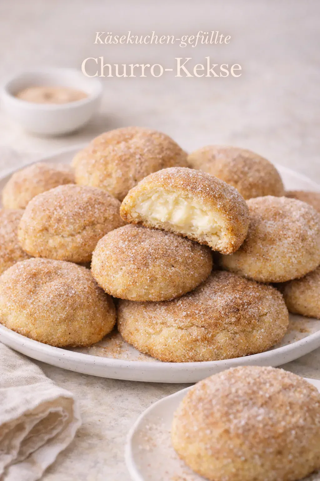 Churro-Kekse mit Cheesecake-Füllung