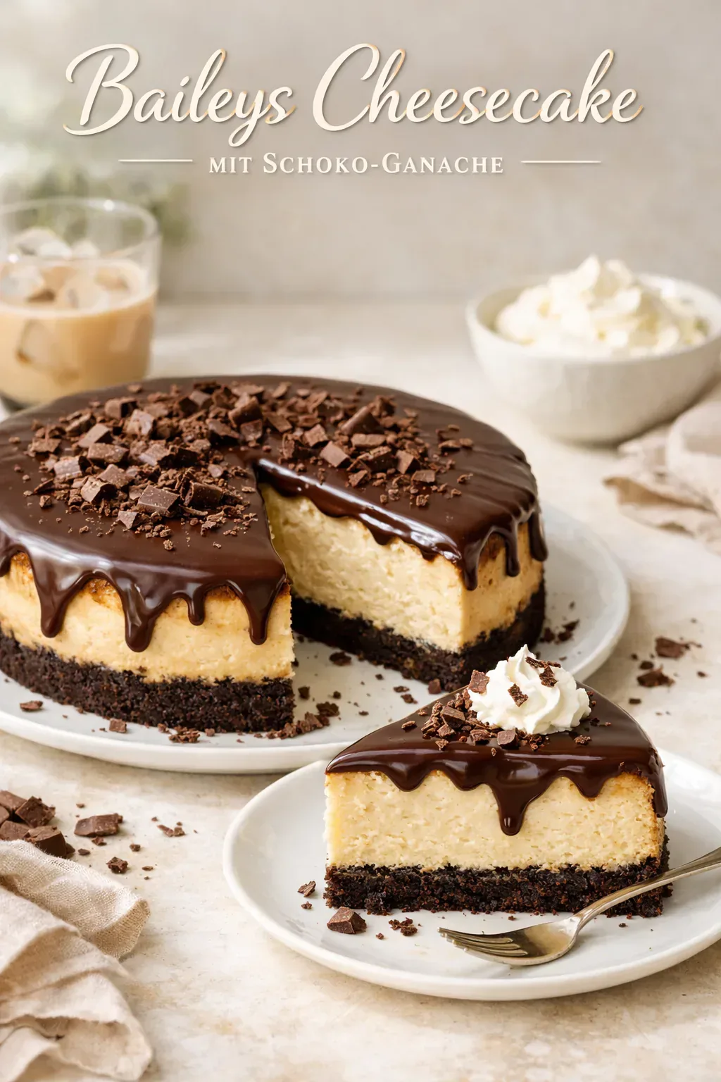 Baileys Cheesecake mit Schoko-Ganache
