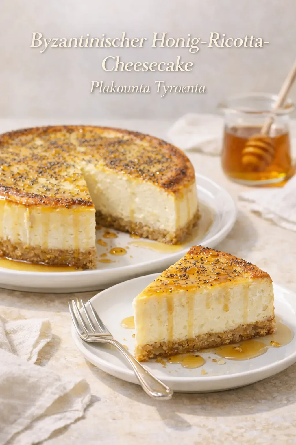 Byzantinischer Honig-Ricotta-Cheesecake – historisches Rezept