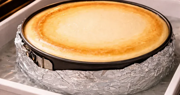 Grundtechnik: Cheesecake mit Keksboden und Wasserbad backen