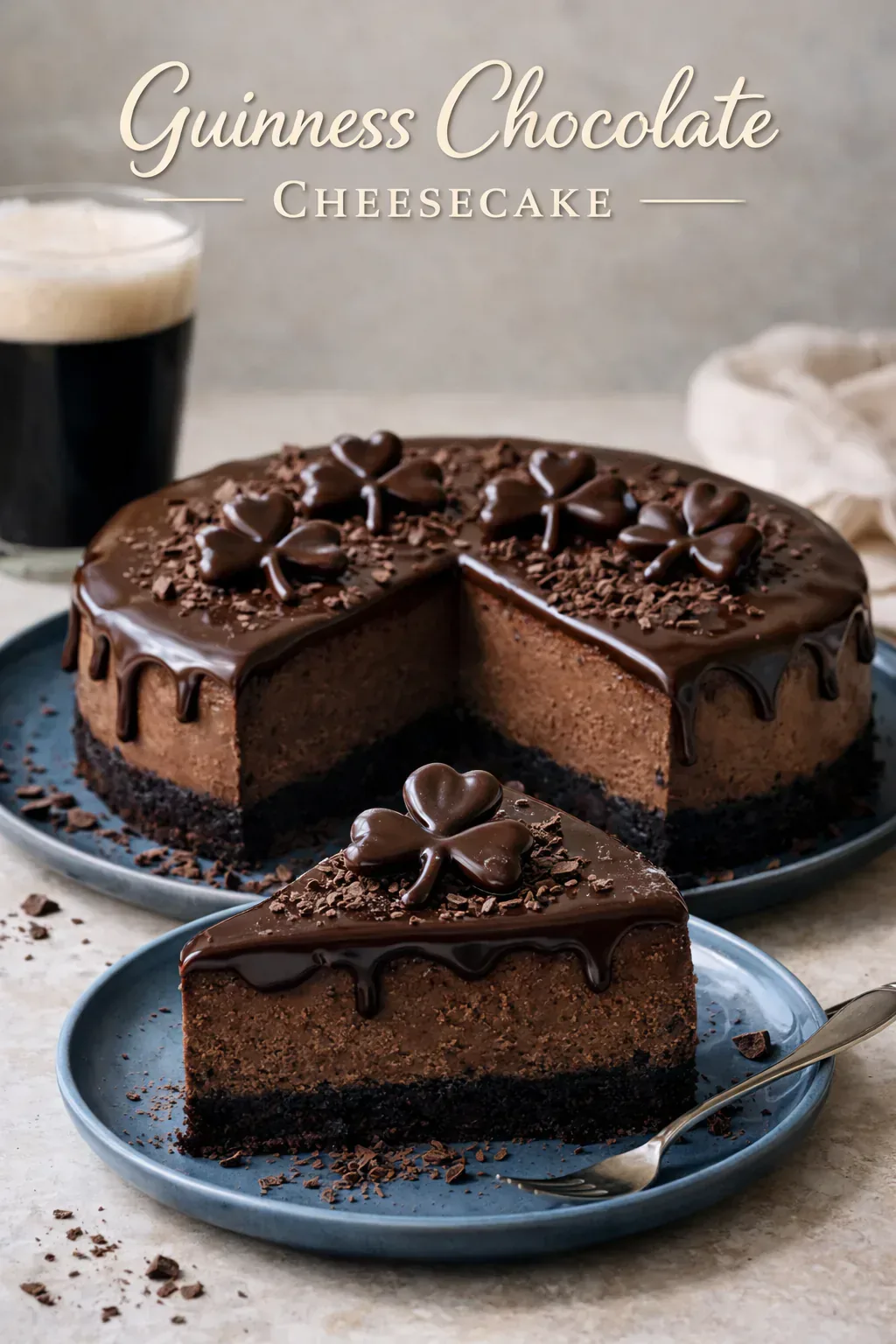 Guinness Schokoladen Cheesecake – cremig und intensiv