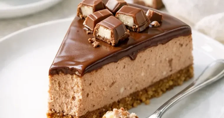 Kinderschokoladen-Cheesecake mit cremiger Quark-Frischkäse-Füllung