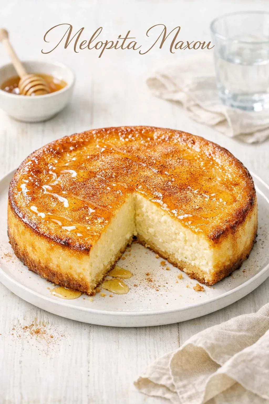 Melopita Naxou mit Honig und Ricotta