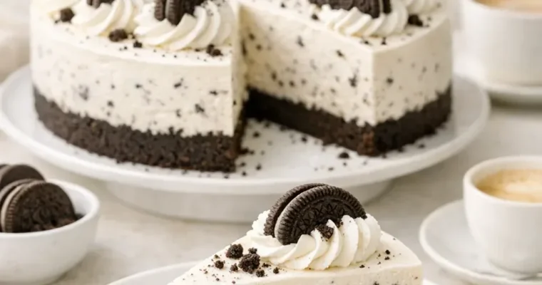 Oreo-Cheesecake ohne Backen mit cremiger Füllung