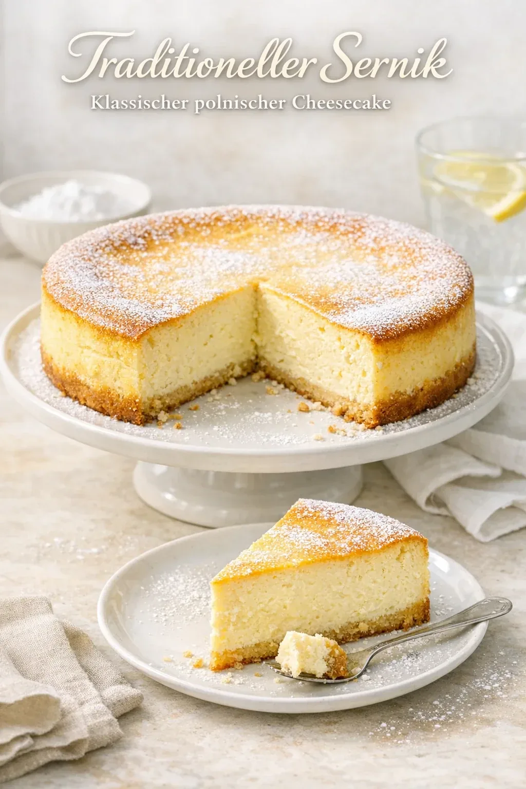 Traditioneller Sernik: Klassischer polnischer Cheesecake