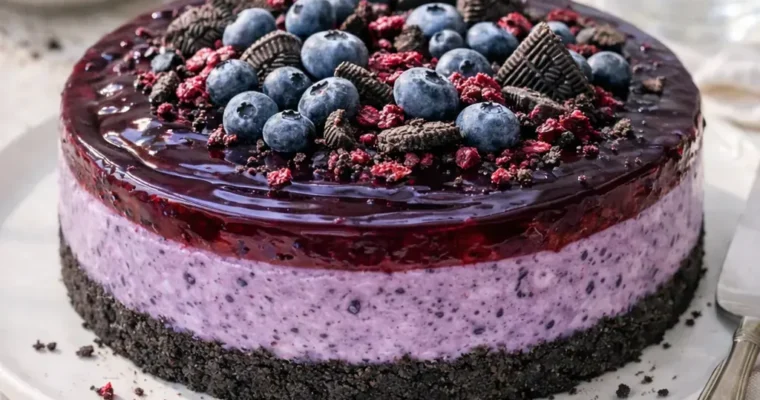 Blaubeer-Oreo-Cheesecake – cremiges Rezept mit Beeren
