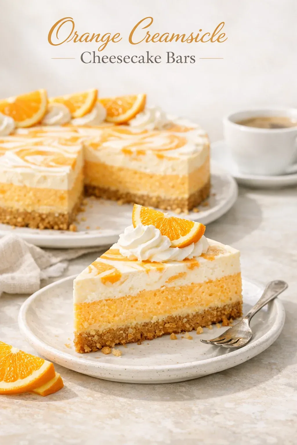 Orange Creamsicle Cheesecake Bars