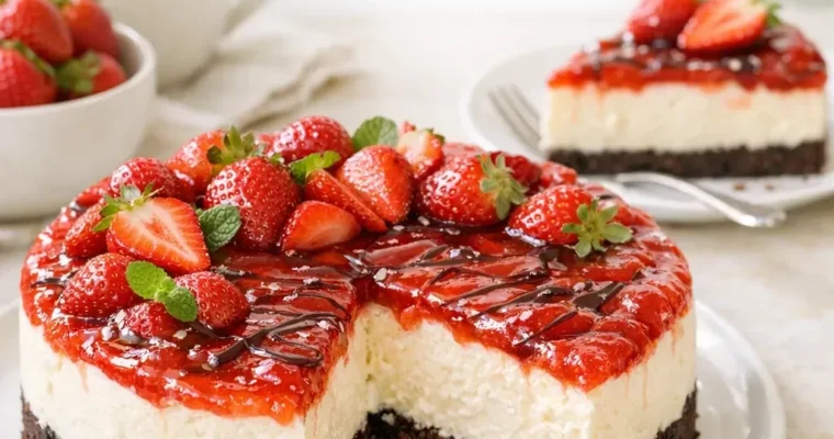 Erdbeer Cheesecake ohne Backen