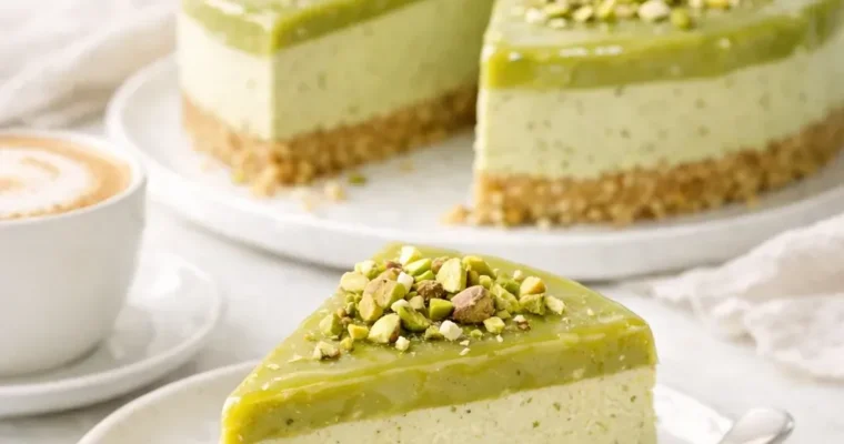 Pistazien-Cheesecake ohne Backen