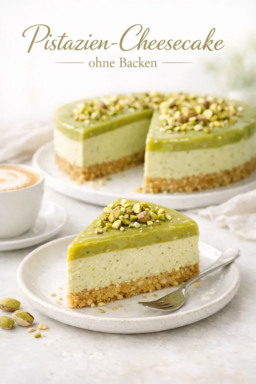 Pistazien-Cheesecake ohne Backen