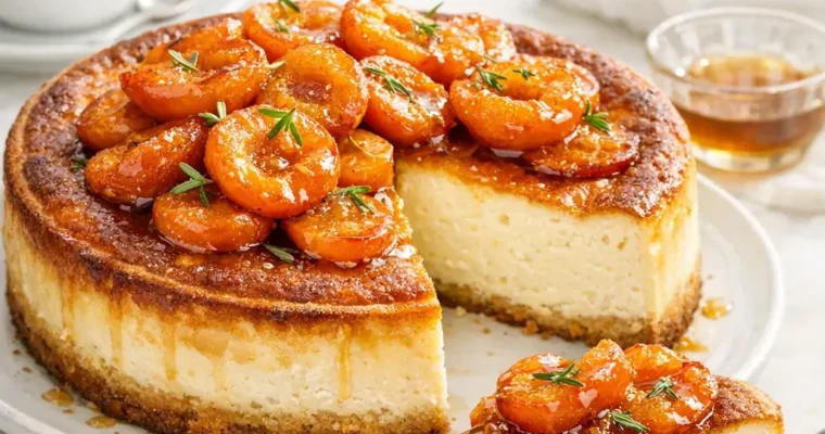 Cantabrischer Cheesecake mit Aprikosen