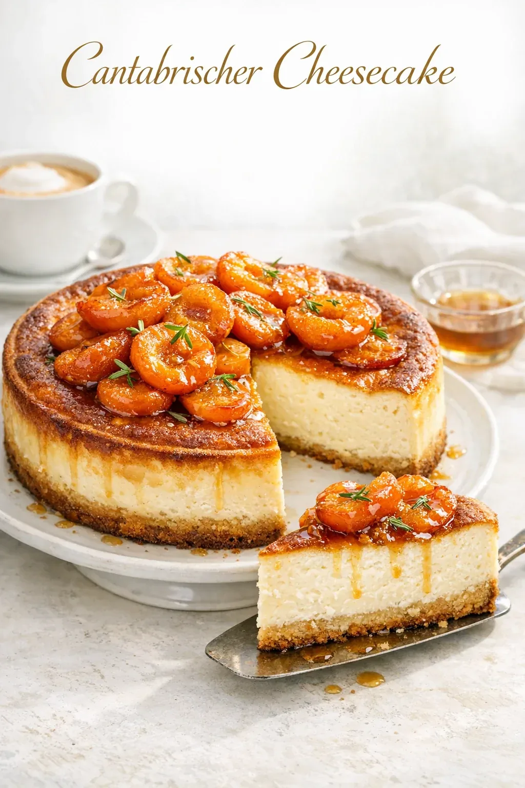 Cantabrischer Cheesecake mit Aprikosen