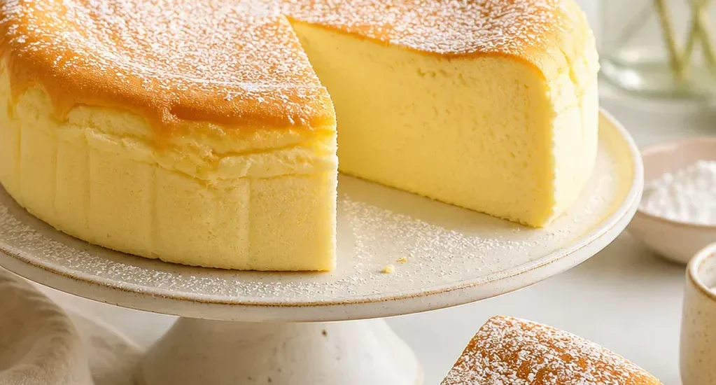 Japanischer Baumwoll-Cheesecake aus dem Ofen