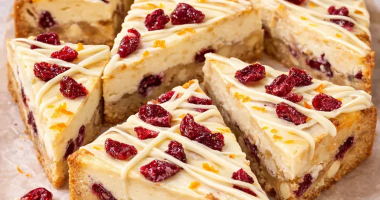 Cranberry-Bliss-Cheesecake-Bars – fruchtige Cheesecake Bars