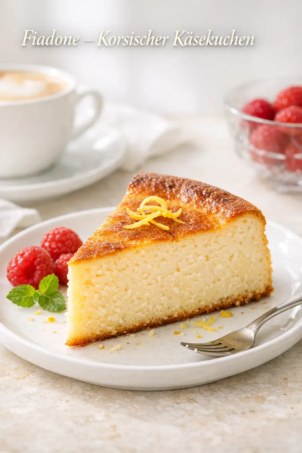 Fiadone, korsischer Käsekuchen mit Zitrone